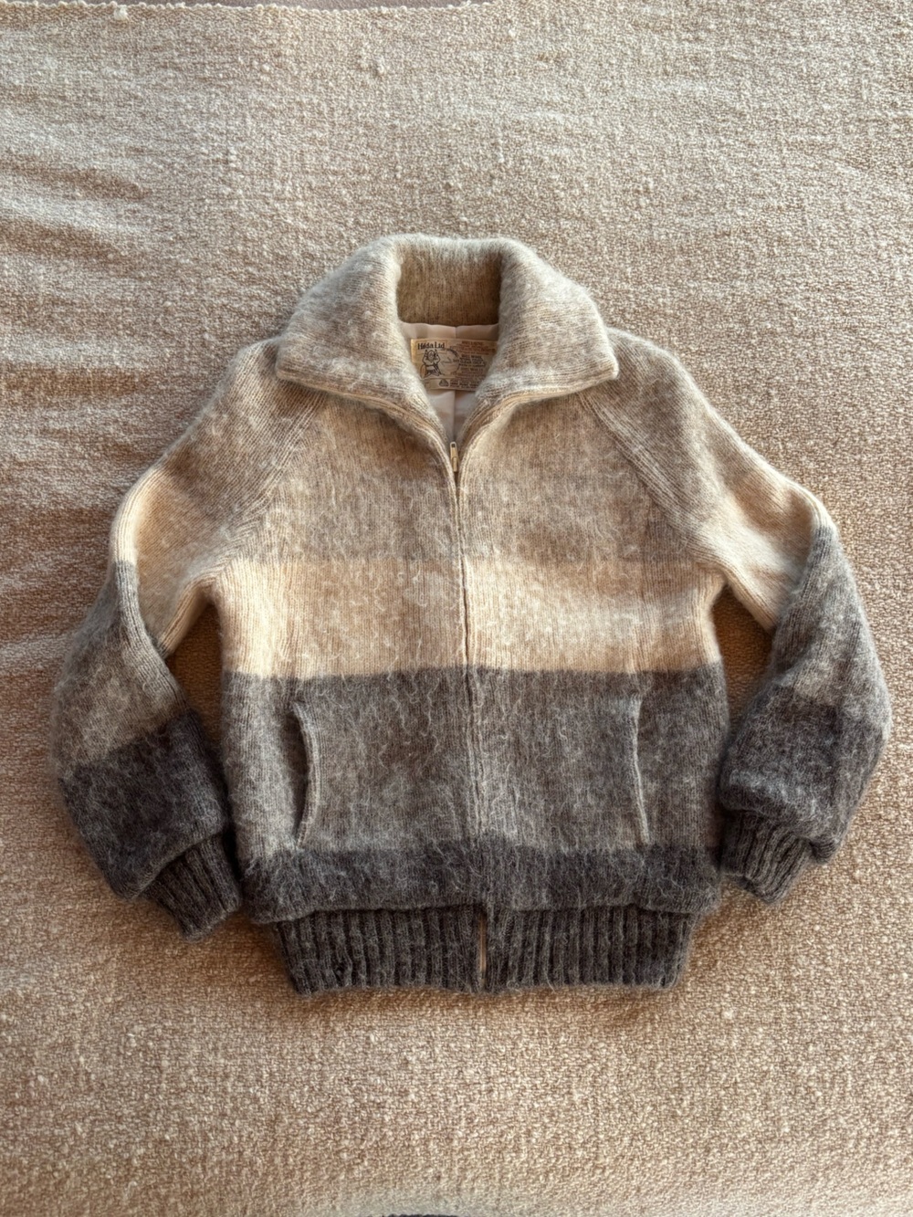 Vintage Icelandic Wool Sweater Coat